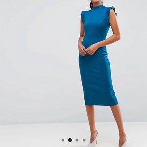 ASOS Midi High Neck Pencil Dress
